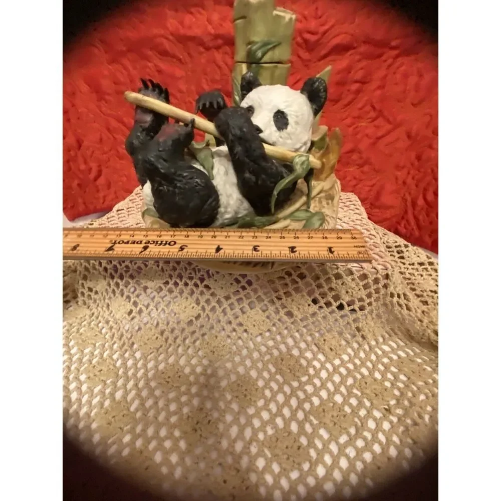 FAMOUS FIRSTS BABY PANDA PORCELAIN LIQUOR DECANTER - 8